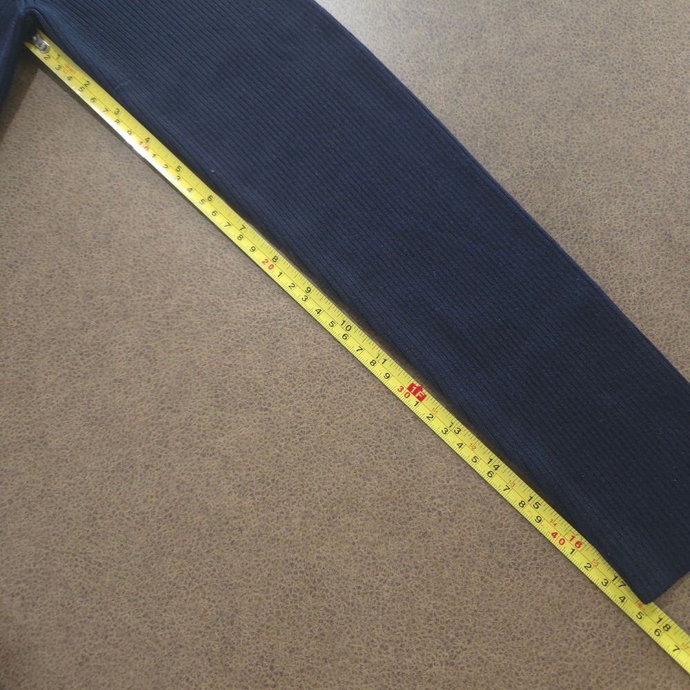 Lauren Ralph Lauren Cardigan Dress S Womens Navy Blue Silk Blend Ribbed V-Neck - Picture 6 of 7